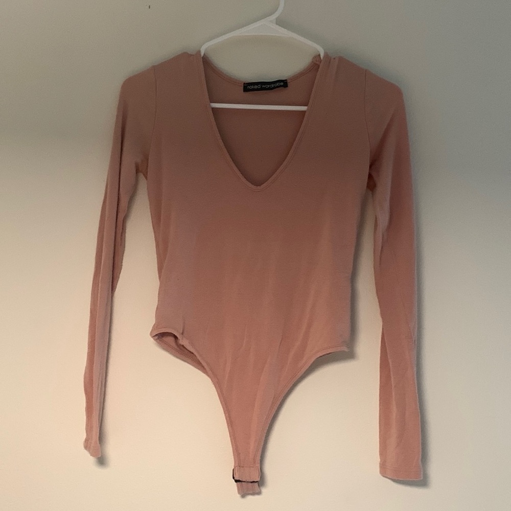 Nude long sleeve bodysuit